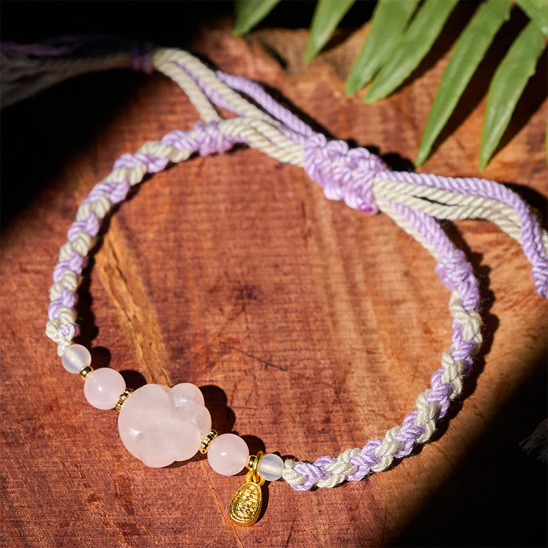 Buddha Stones Bracelet Chat en Cristal Rose Chaleur et Amour - image 3