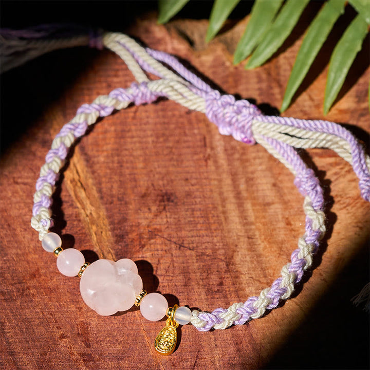 Buddha Stones Bracelet Chat en Cristal Rose Chaleur et Amour - image 3