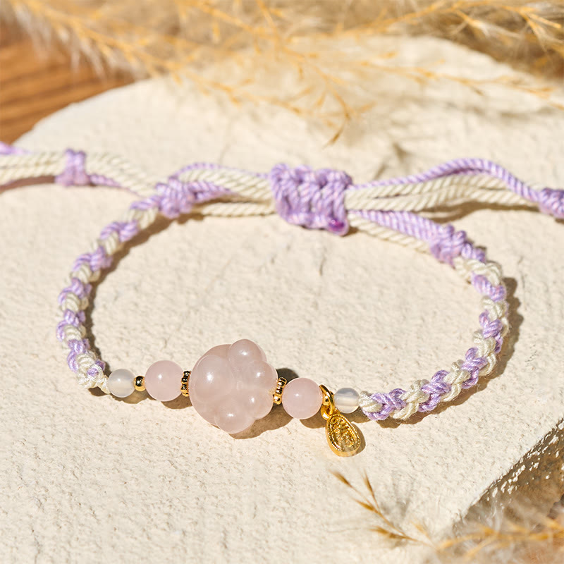 Buddha Stones Bracelet Chat en Cristal Rose Chaleur et Amour - image 1