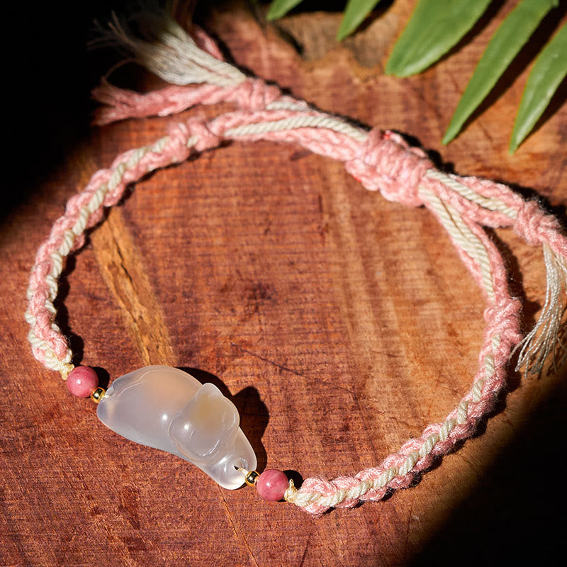 Buddha Stones Bracelet en calcédoine Chat Harmonie Positive - image 3