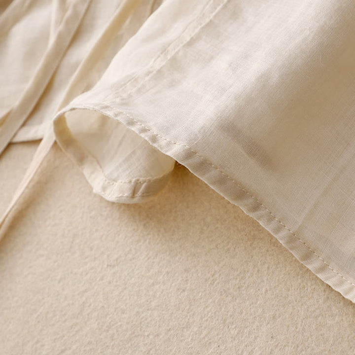 Kimono d'été uni à manches longues et lacets, imprimé de Buddha Stones , pour femme - image 10