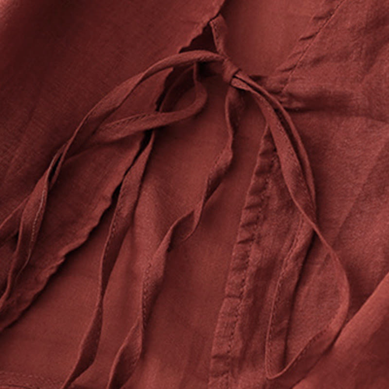 Kimono d'été uni à manches longues et lacets, imprimé de Buddha Stones , pour femme - image 3