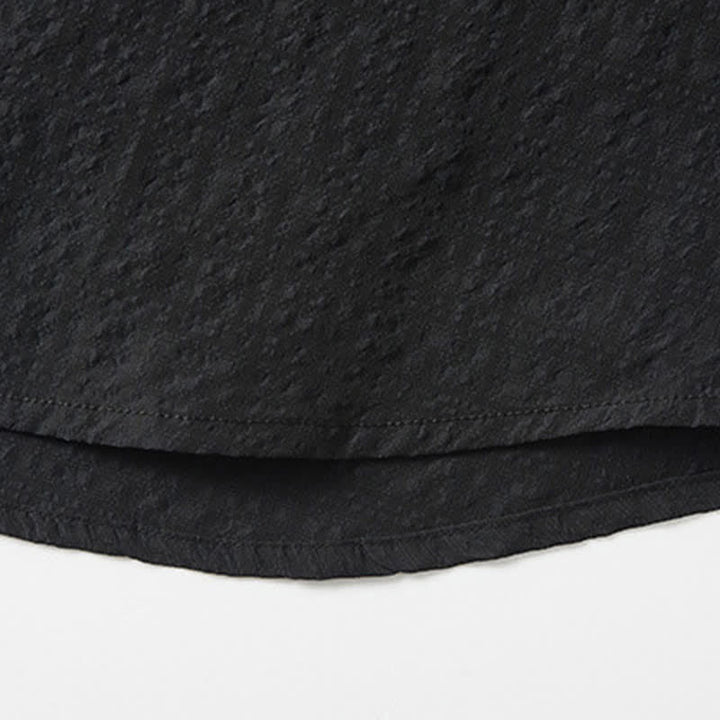 Buddha Stones Chemises homme à manches longues, couleur unie texturée, avec revers et poches, idéales pour le printemps. - image 8