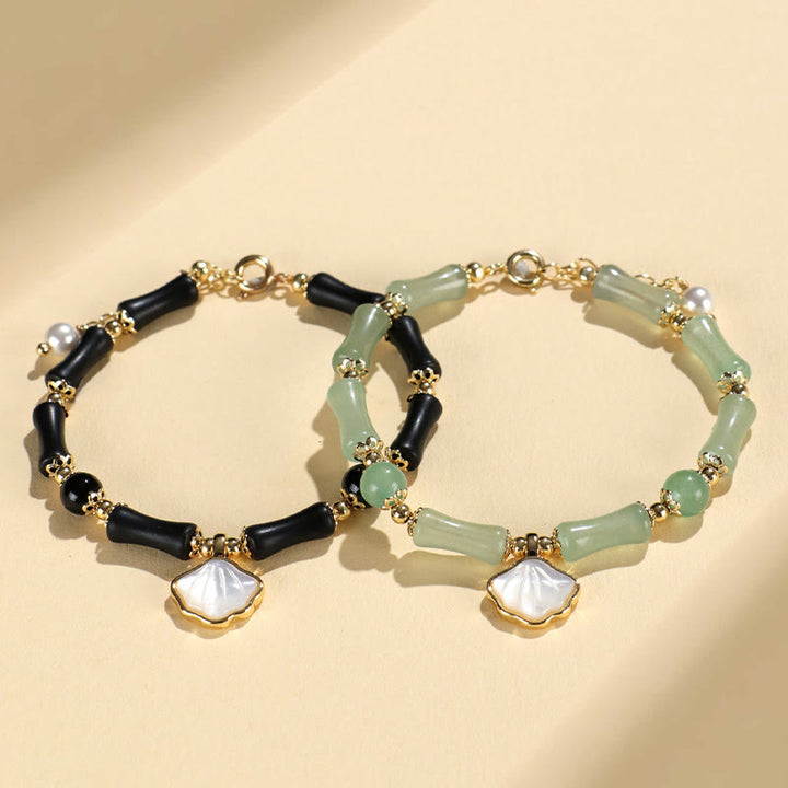 Buddha Stones Bracelet d'amour en péridot, agate verte, jade, cristal rose et obsidienne noire - image 12