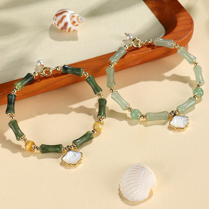 Buddha Stones Bracelet d'amour en péridot, agate verte, jade, cristal rose et obsidienne noire - image 17