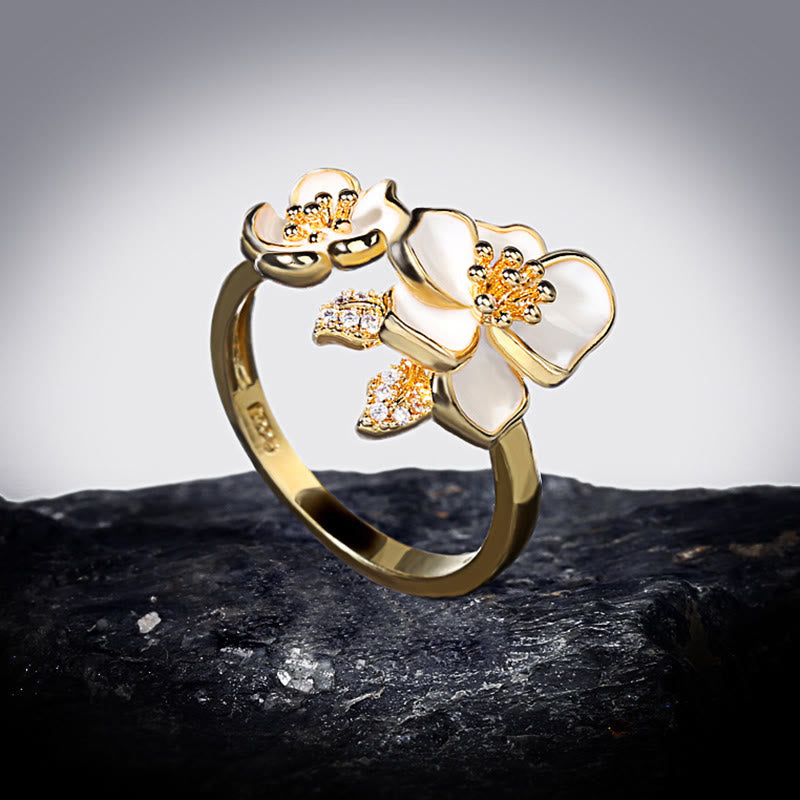 Buddha Stones Bague porte-bonheur en cuivre Daisy - image 2