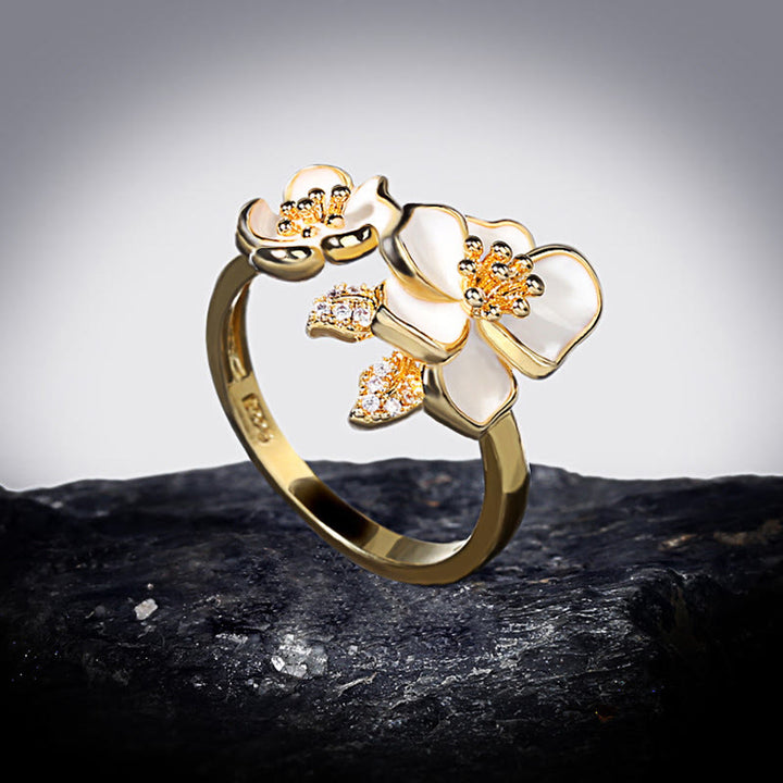 Buddha Stones Bague porte-bonheur en cuivre Daisy - image 2