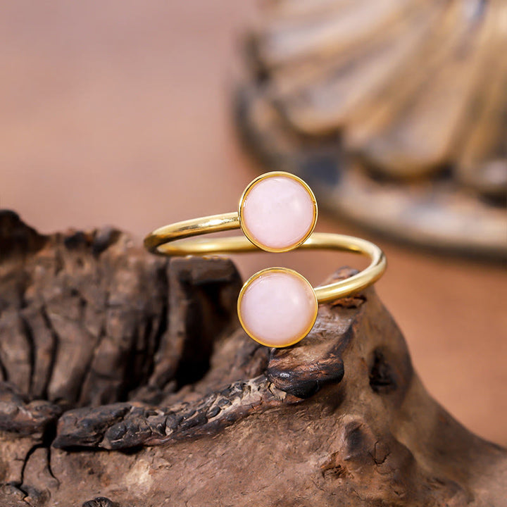 Buddha Stones Bague Balance Calm en acier titane - image 3