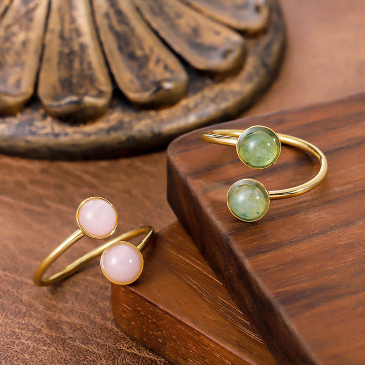 Buddha Stones Bague Balance Calm en acier titane - image 4