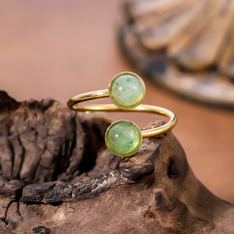 Buddha Stones Bague Balance Calm en acier titane - image 1