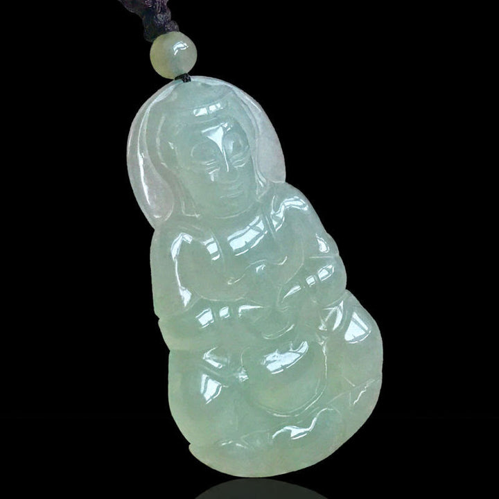 Buddha Stones Pendentif collier harmonie Jade Kwan Yin Avalokitesvara - Jade Avalokitesvara - image 0