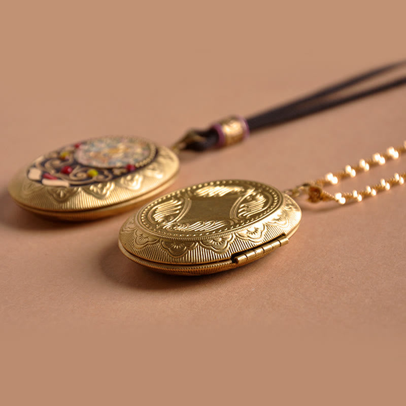 Buddha Stones Collier pendentif en cuivre Kwan Yin Avalokitesvara Zakiram richesse - image 36