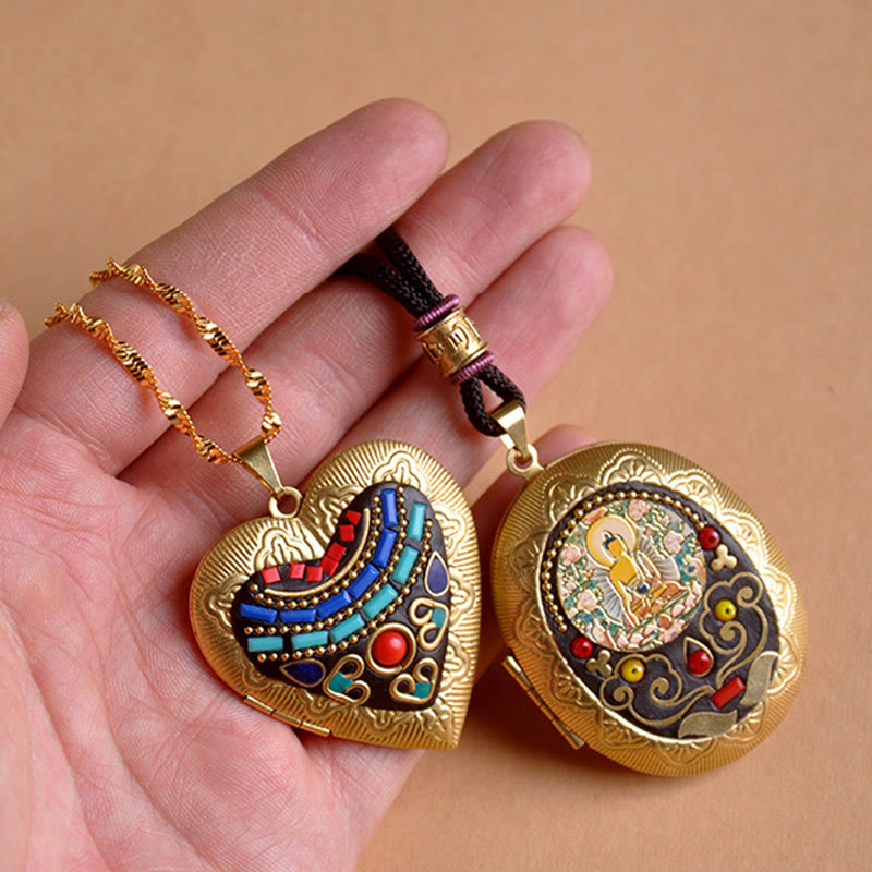 Buddha Stones Collier pendentif en cuivre Kwan Yin Avalokitesvara Zakiram richesse - image 30