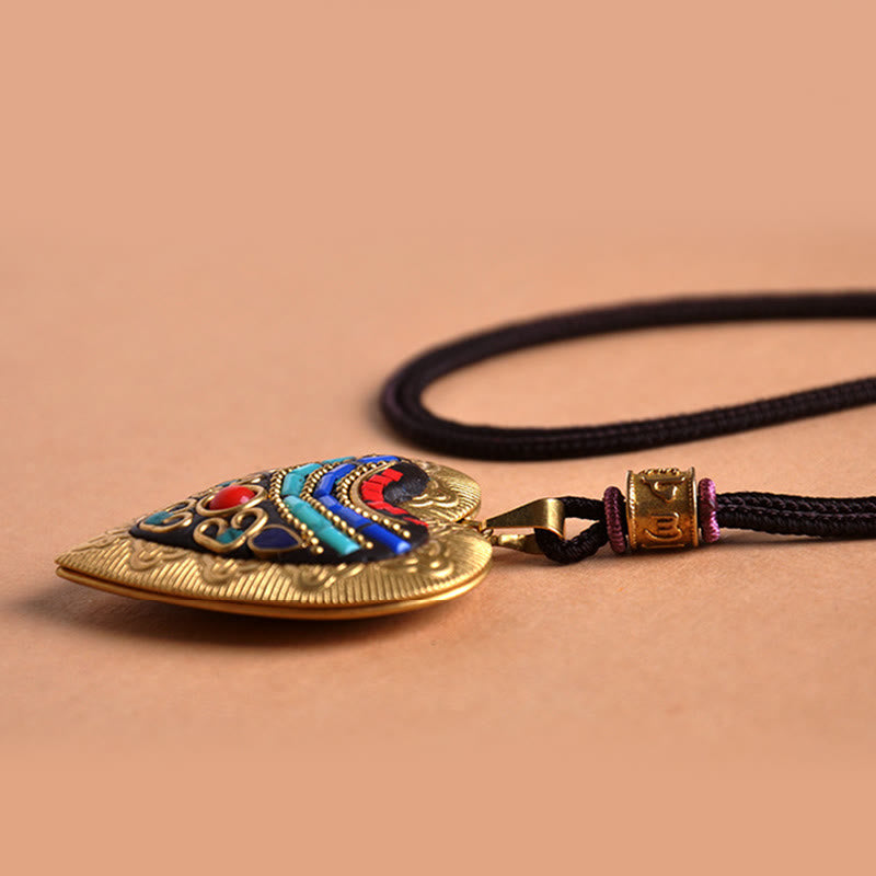 Buddha Stones Collier pendentif en cuivre Kwan Yin Avalokitesvara Zakiram richesse - image 16