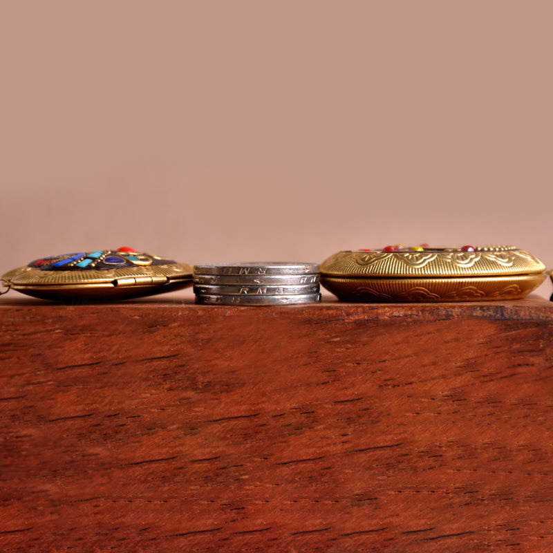 Buddha Stones Collier pendentif en cuivre Kwan Yin Avalokitesvara Zakiram richesse - image 39