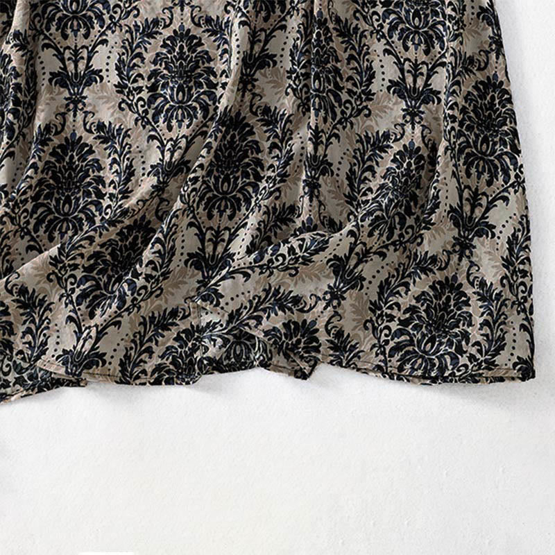 Buddha Stones Robe maxi d'été imprimée, design simple, col rond, sans manches - image 16