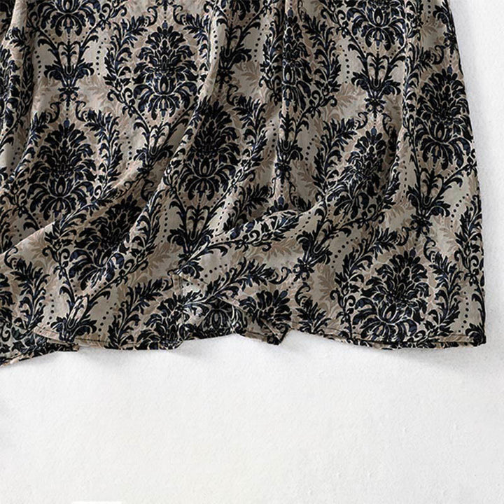 Buddha Stones Robe maxi d'été imprimée, design simple, col rond, sans manches - image 16