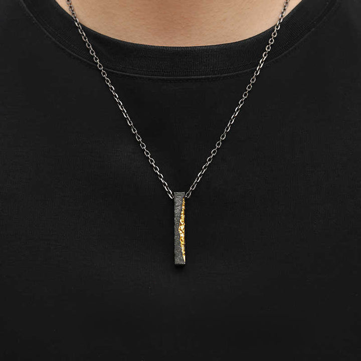 Buddha Stones Collier pendentif Om Mani Padme Hum en argent sterling 999 et or 999, symbole de sagesse - image 9