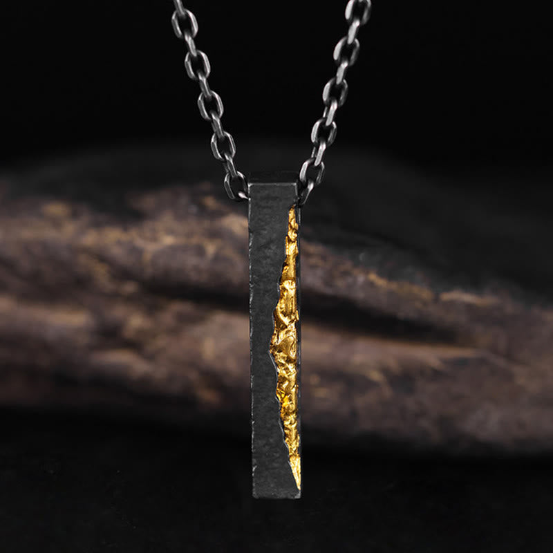 Buddha Stones Collier pendentif Om Mani Padme Hum en argent sterling 999 et or 999, symbole de sagesse - image 7