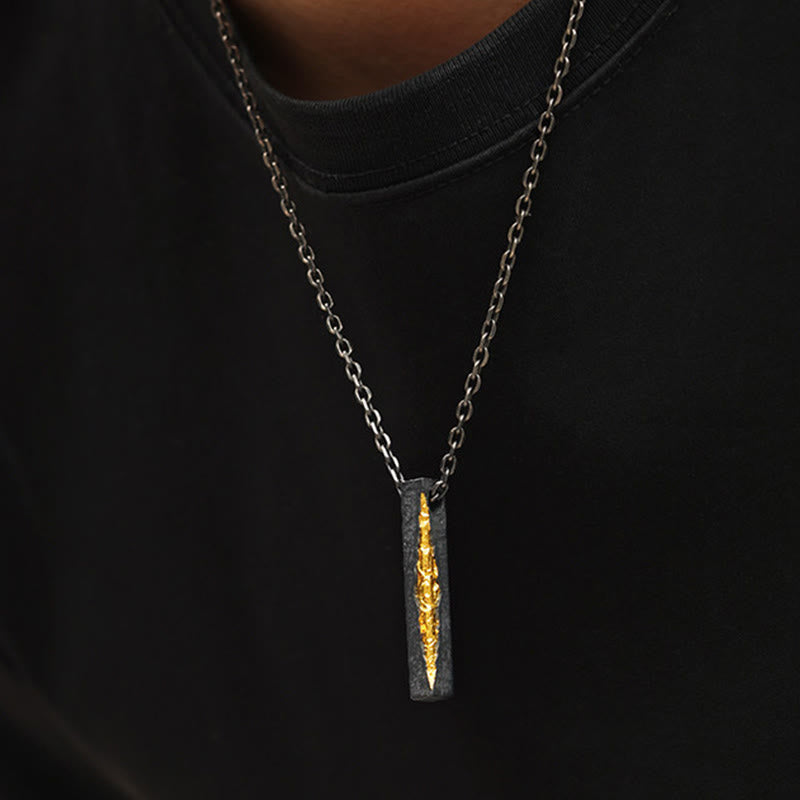 Buddha Stones Collier pendentif Om Mani Padme Hum en argent sterling 999 et or 999, symbole de sagesse - image 10