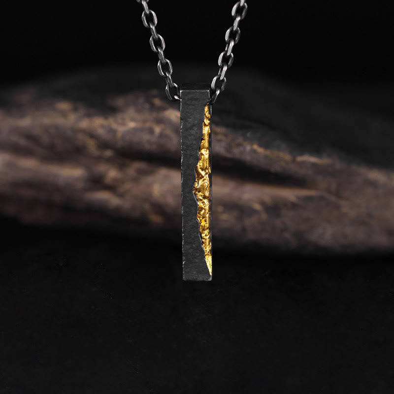 Buddha Stones Collier pendentif Om Mani Padme Hum en argent sterling 999 et or 999, symbole de sagesse - image 3