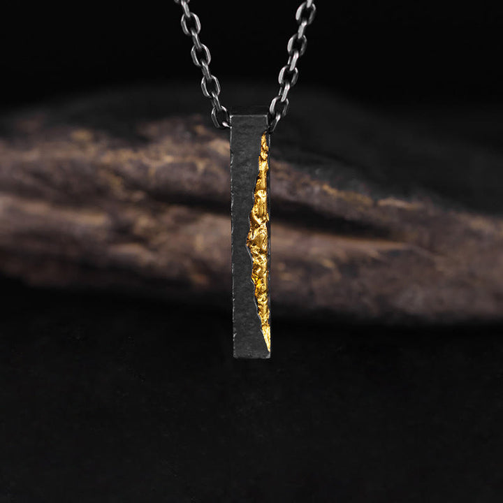 Buddha Stones Collier pendentif Om Mani Padme Hum en argent sterling 999 et or 999, symbole de sagesse - image 3