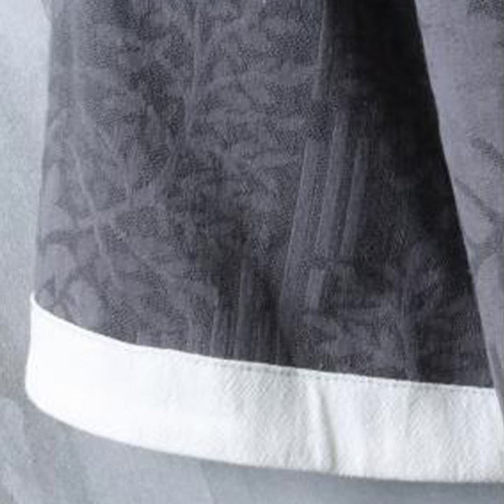 Buddha Stones Chemise homme en coton à manches courtes et boutons brandebourg, motif floral d'été - image 9