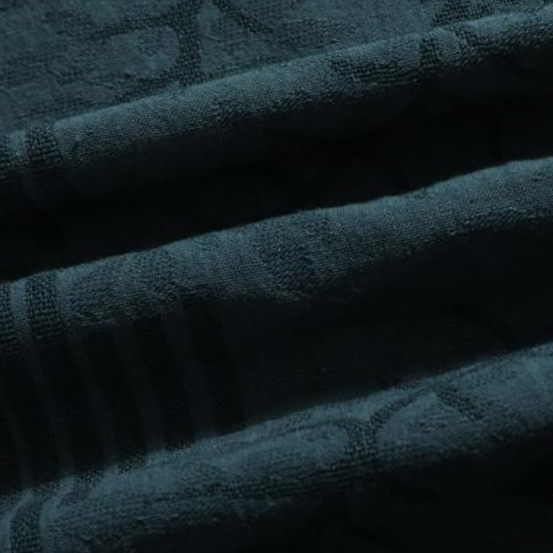 Buddha Stones Chemise homme en coton à manches courtes et boutons brandebourg, motif floral d'été - image 2