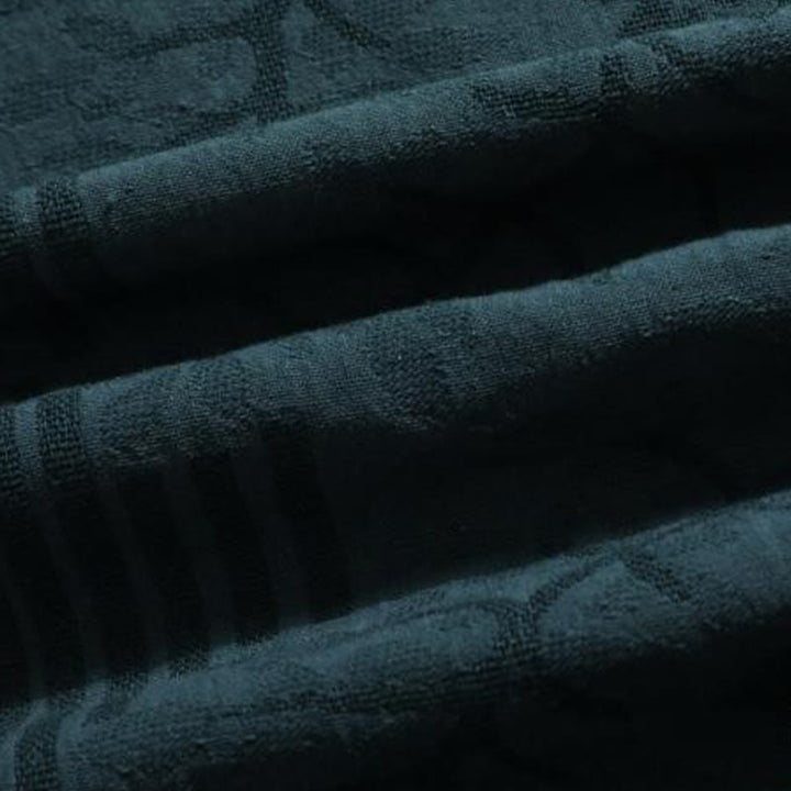 Buddha Stones Chemise homme en coton à manches courtes et boutons brandebourg, motif floral d'été - image 2