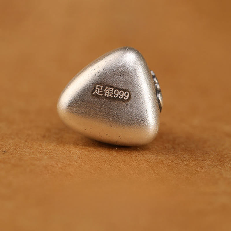 Buddha Stones Bracelet porte-bonheur Zongzi en argent sterling 999, représentant le personnage Fu - image 13