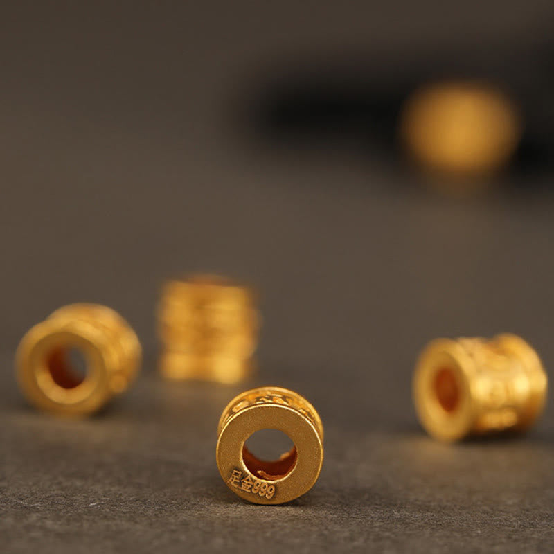 Buddha Stones Bracelet de protection et de chance Om Mani Padme Hum en or 999 fait main au Tibet - image 11