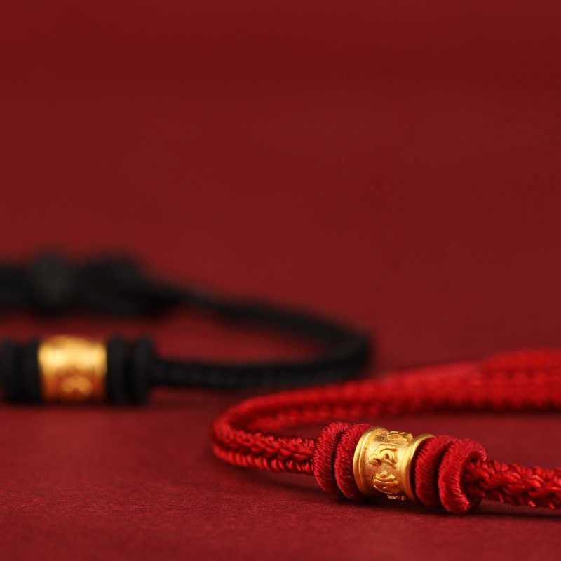 Buddha Stones Bracelet de protection et de chance Om Mani Padme Hum en or 999 fait main au Tibet - image 15