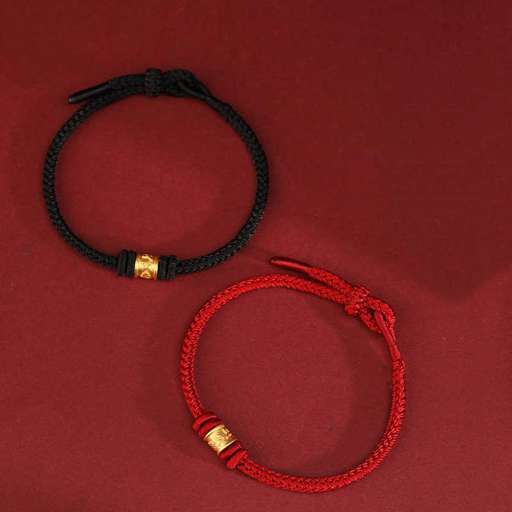 Buddha Stones Bracelet de protection et de chance Om Mani Padme Hum en or 999 fait main au Tibet - image 12