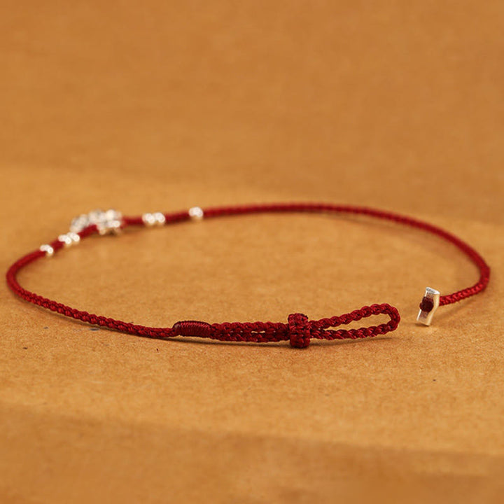 Buddha Stones Bracelet de cheville ultra-fin en argent sterling 925 et cuivre, fabriqué à la main, alliant protection et résistance. - image 6