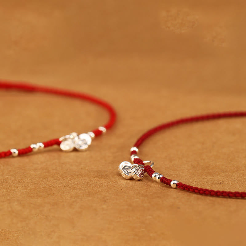 Buddha Stones Bracelet de cheville ultra-fin en argent sterling 925 et cuivre, fabriqué à la main, alliant protection et résistance. - image 13