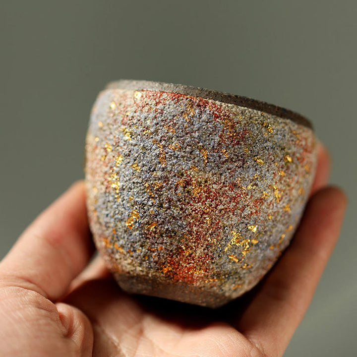 Buddha Stones Tasse à thé en céramique avec poisson koi arowana doré - image 2