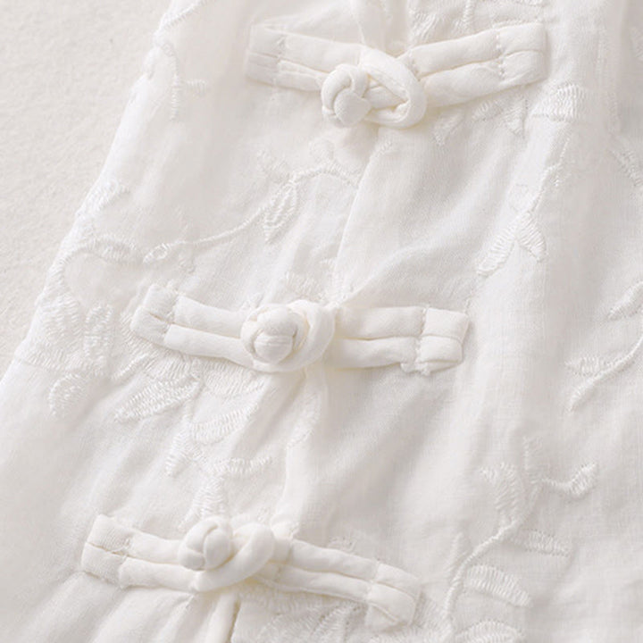 Buddha Stones Chemise en coton à manches longues et col en V pour femme, motif feuilles, idéale pour le printemps - image 13