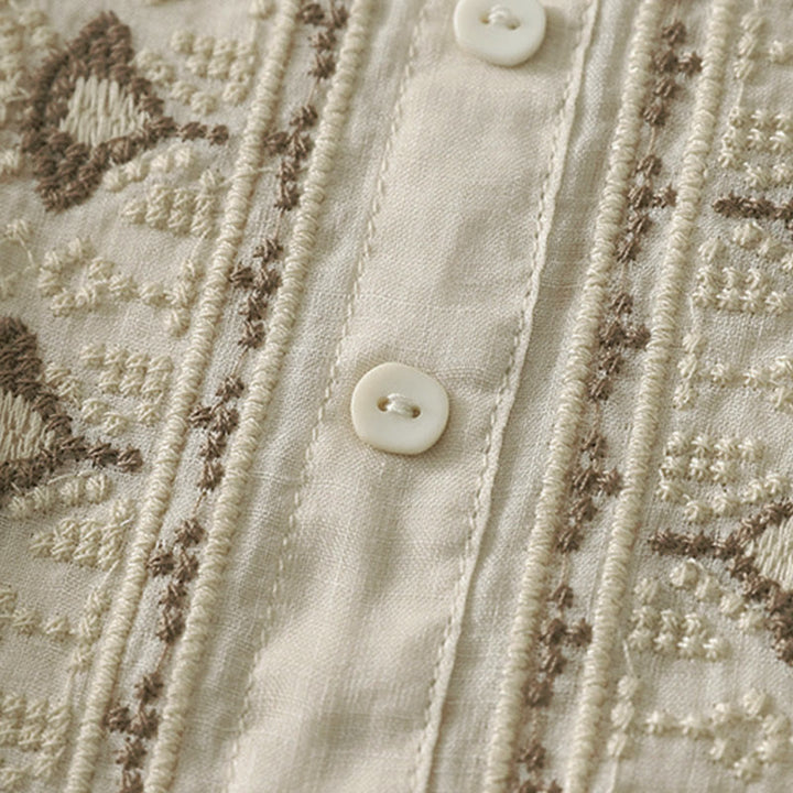 Buddha Stones Chemise d'été à manches courtes et col rond en polyester pour femme - image 18