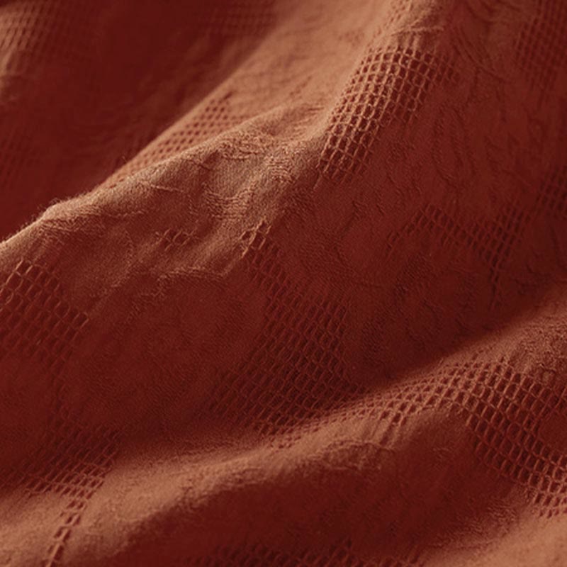 Buddha Stones T-shirt en coton pour femme à revers et motif floral décontracté - image 20