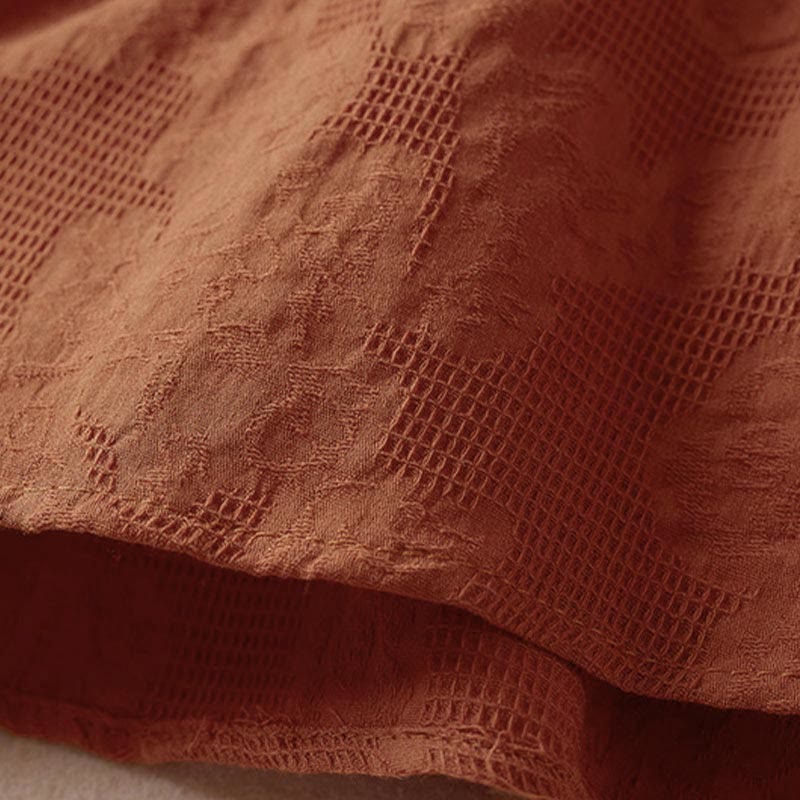 Buddha Stones T-shirt en coton pour femme à revers et motif floral décontracté - image 19