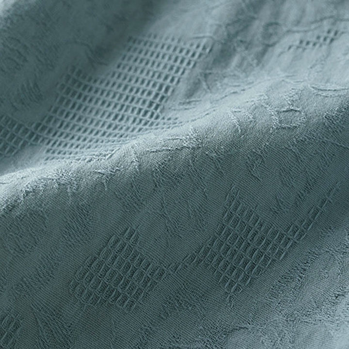 Buddha Stones T-shirt en coton pour femme à revers et motif floral décontracté - image 13