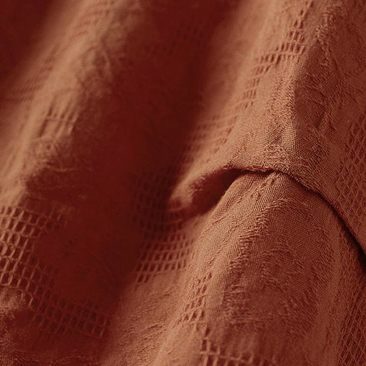 Buddha Stones T-shirt en coton pour femme à revers et motif floral décontracté - image 21