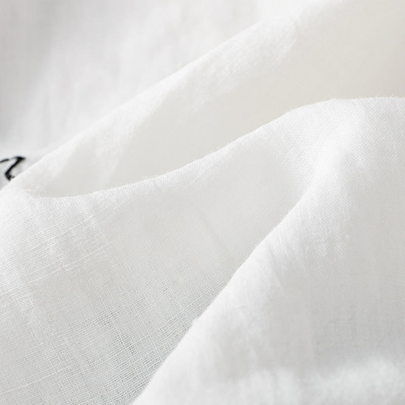 Buddha Stones Chemise à manches courtes et col rond à motif de courge corail pour femme, en polyester - image 15