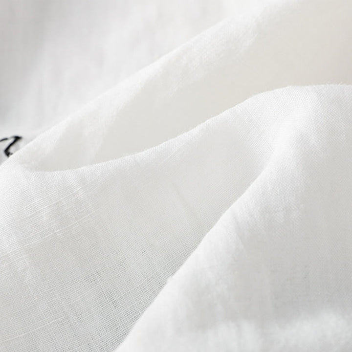 Buddha Stones Chemise à manches courtes et col rond à motif de courge corail pour femme, en polyester - image 15