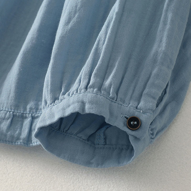 Buddha Stones Chemise femme en polyester à manches longues et col rond, couleur unie - image 6