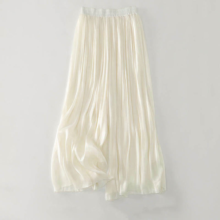 Buddha Stones Pantalon d'été uni pour femme en polyester - Beige - US8-10，UK/AU12-14，EU40-42 (2XL) - image 4