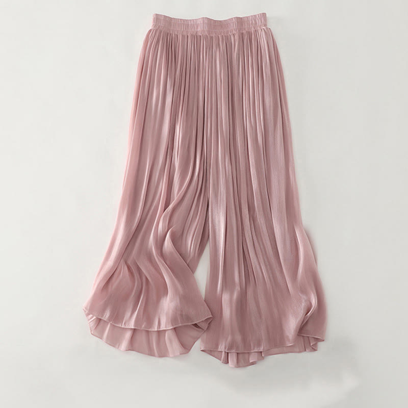 Buddha Stones Pantalon d'été uni pour femme en polyester - Rose - US8-10，UK/AU12-14，EU40-42 (2XL) - image 15