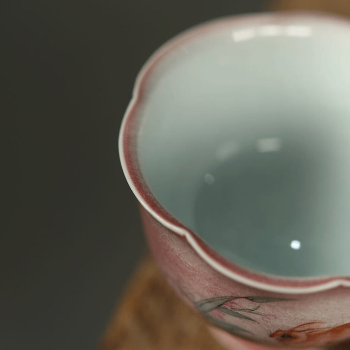 Buddha Stones Tasse à thé en céramique peinte à la main, motif lapin, orchidée, bégonia, style Kung Fu, 75 ml - image 10