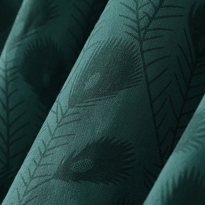 Buddha Stones Robe midi à manches longues et poches, imprimée de motifs de vignes printanières. - image 11