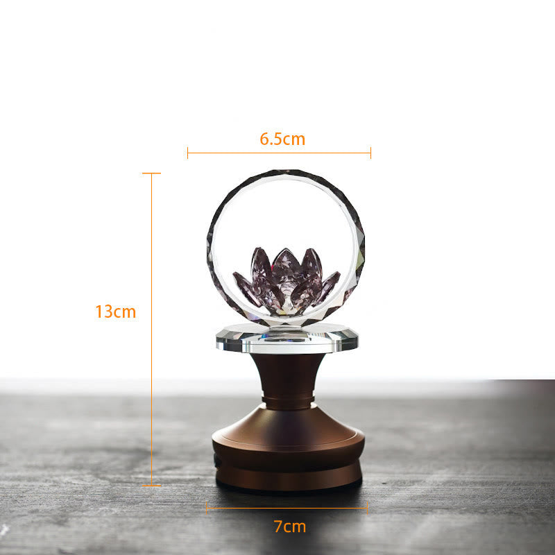 Buddha Stones Décoration intérieure Lotus en cuivre et laiton pour un nouveau départ - Base en alliage d'aluminium - 6,5 x 13 x 7 cm - Rechargeable - image 15